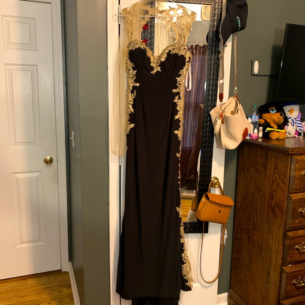 Black/gold dress